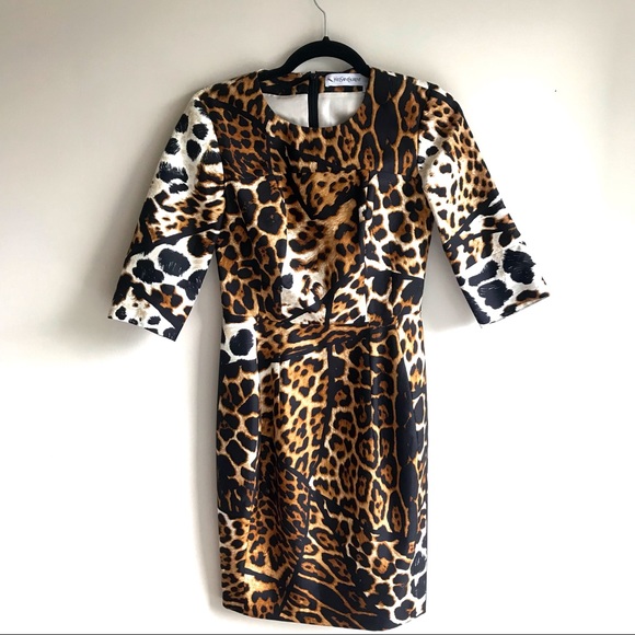 YSL leopard print mini dress size S - Picture 1 of 7